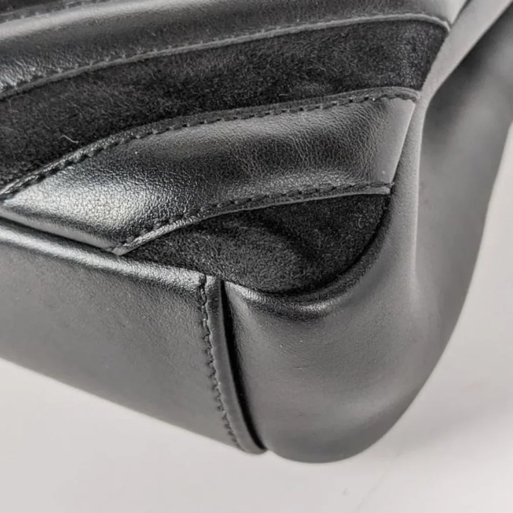 SOLDSaint Laurent Monogram College Medium Black Suede Leather Satchel - Picture 4 of 8